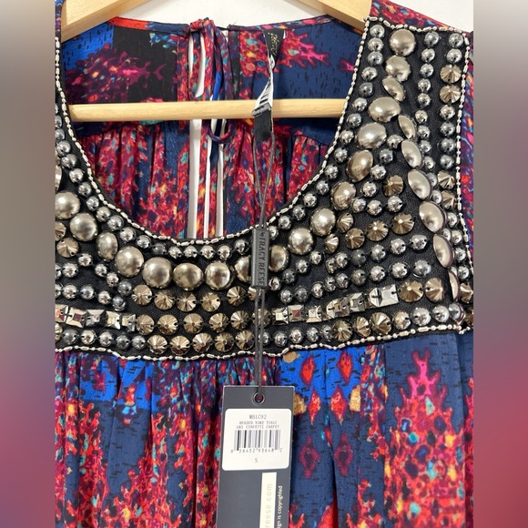 Plenty by Tracy Reese Beaded Yoke Tunic Dress size S - Picture 3 of 5